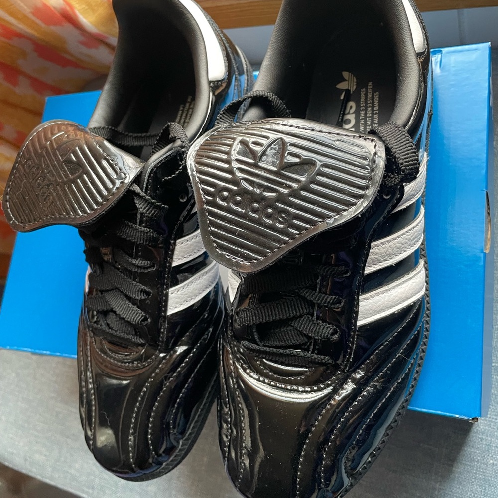 Adidas Samba LT, Glossy Black and White Trainers